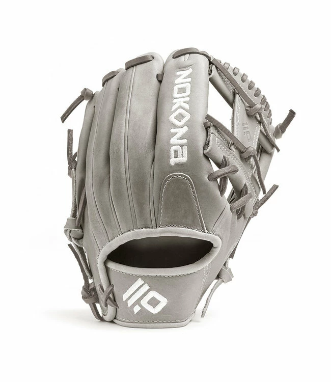 Nokona American Kip Series 11.5" Grey Baseball Glove 3 Nokona American Kip Series 11.5" Grey Baseball Glove